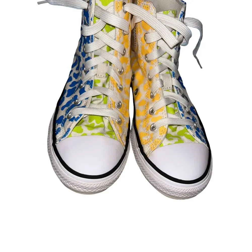 Converse CTAS HI Marquis Mills Junior Sz 3 Leopard Print Sneaker Shoe‎ EUC